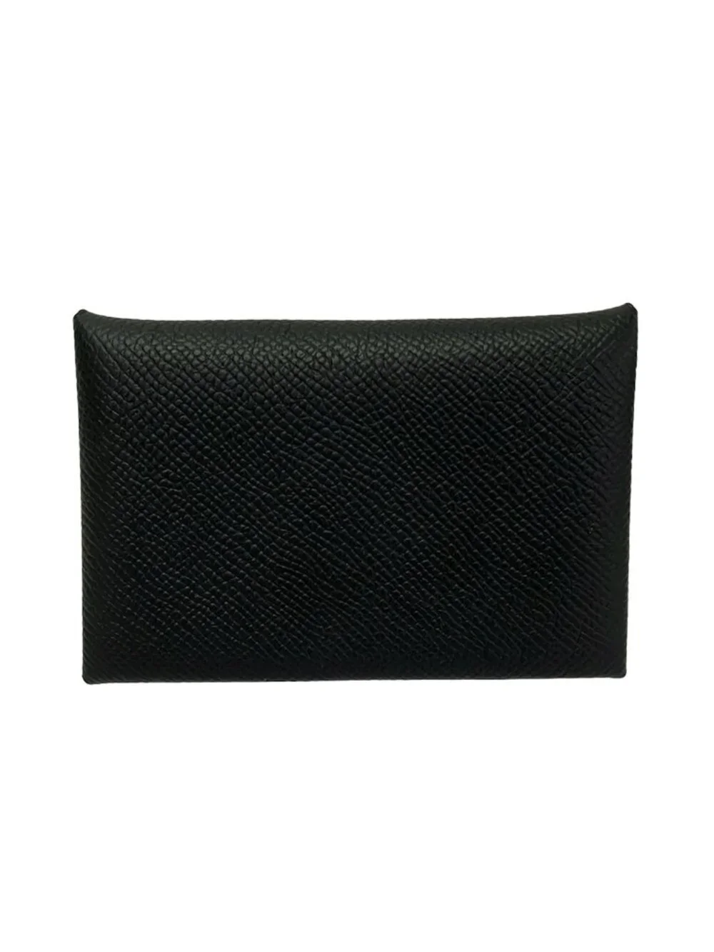 Hermes Card Case As Calvi Black Silver